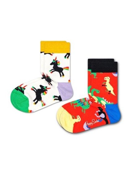 Skarpetki dziecięce Happy Socks 2-pak Dinosaur KDIN02-4000