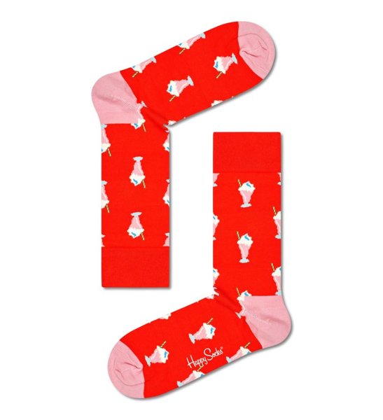 Zestaw skarpetek dziecięcych Happy Socks 2-pak Mini & Me Milkshake XKMNM02-4300